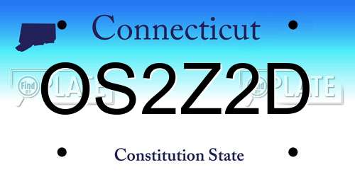 OS2Z2D Connecticut License Plate
