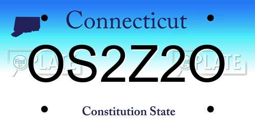 OS2Z2O Connecticut License Plate