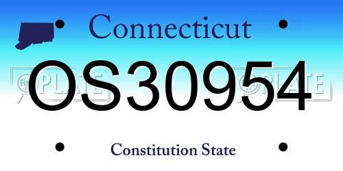 OS30954 Connecticut License Plate