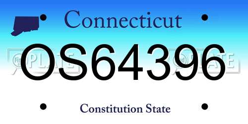 OS64396 Connecticut License Plate