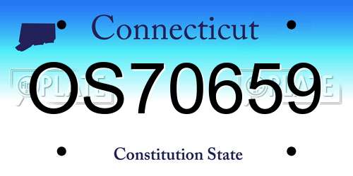 OS70659 Connecticut License Plate