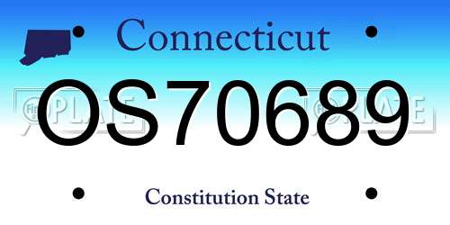 OS70689 Connecticut License Plate