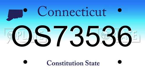OS73536 Connecticut License Plate