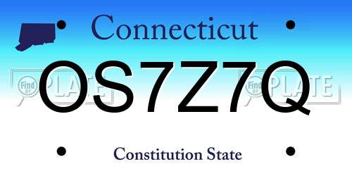 OS7Z7Q Connecticut License Plate