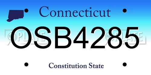 OSB4285 Connecticut License Plate
