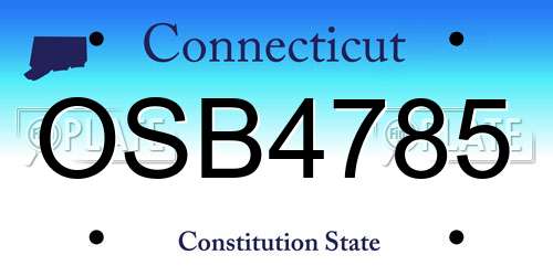 OSB4785 Connecticut License Plate