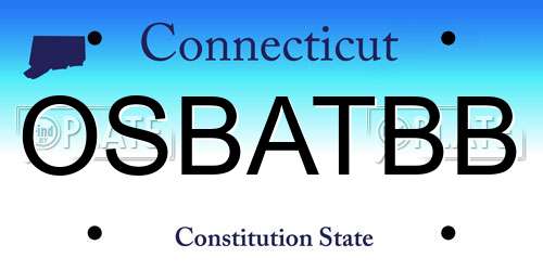 OSBATBB Connecticut License Plate