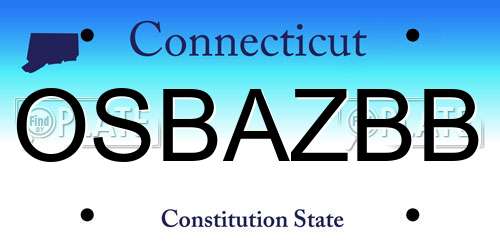 OSBAZBB Connecticut License Plate