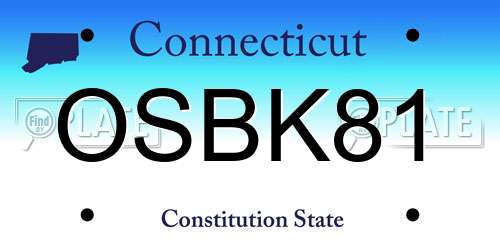OSBK81 Connecticut License Plate