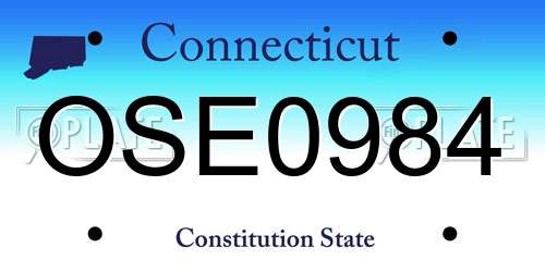 OSE0984 Connecticut License Plate