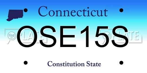 OSE15S Connecticut License Plate