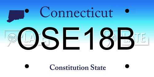OSE18B Connecticut License Plate