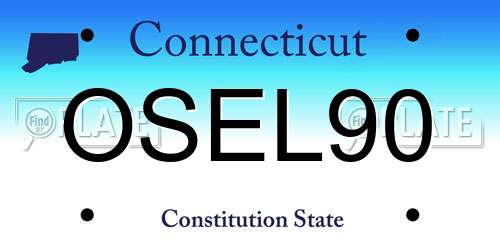 OSEL90 Connecticut License Plate