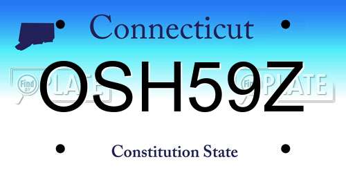 OSH59Z Connecticut License Plate