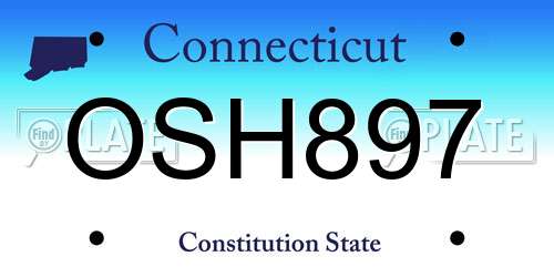 OSH897 Connecticut License Plate
