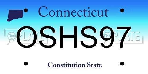 OSHS97 Connecticut License Plate