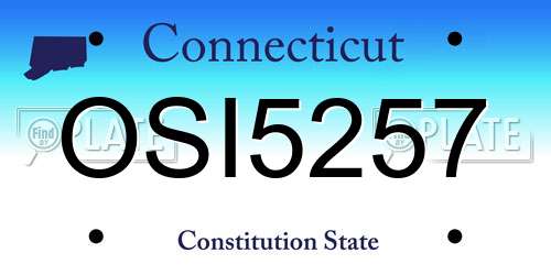 OSI5257 Connecticut License Plate