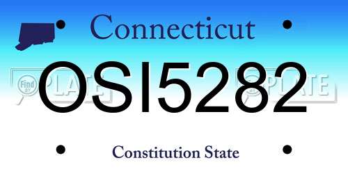 OSI5282 Connecticut License Plate
