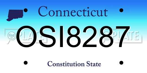 OSI8287 Connecticut License Plate