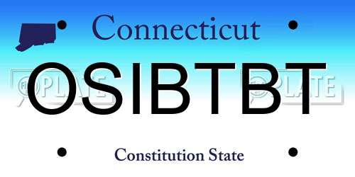 OSIBTBT Connecticut License Plate