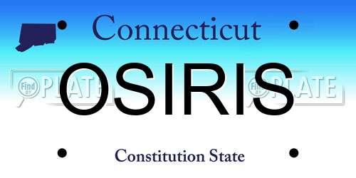 OSIRIS Connecticut License Plate