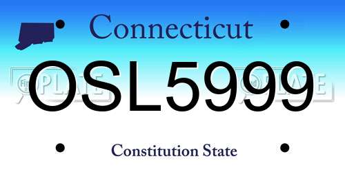 OSL5999 Connecticut License Plate