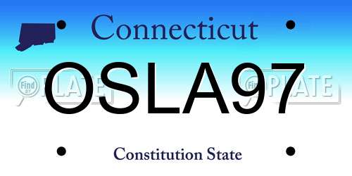 OSLA97 Connecticut License Plate