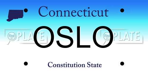 OSLO Connecticut License Plate