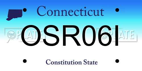 OSR06I Connecticut License Plate
