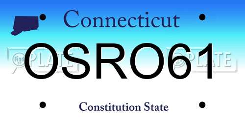 OSRO61 Connecticut License Plate