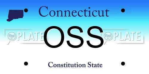 OSS Connecticut License Plate