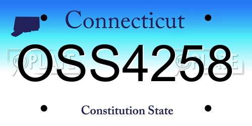 OSS4258 Connecticut License Plate