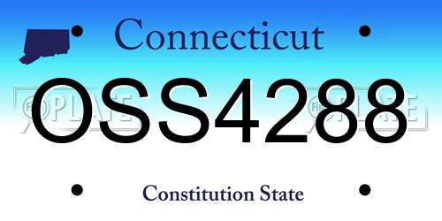 OSS4288 Connecticut License Plate