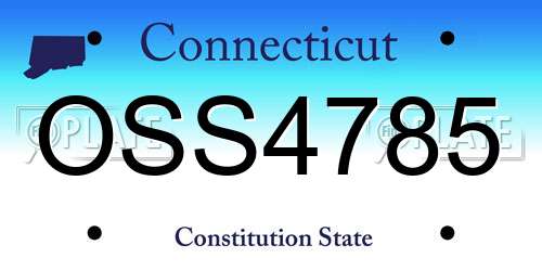 OSS4785 Connecticut License Plate