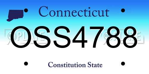 OSS4788 Connecticut License Plate