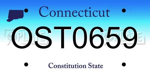 OST0659 Connecticut License Plate