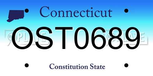OST0689 Connecticut License Plate