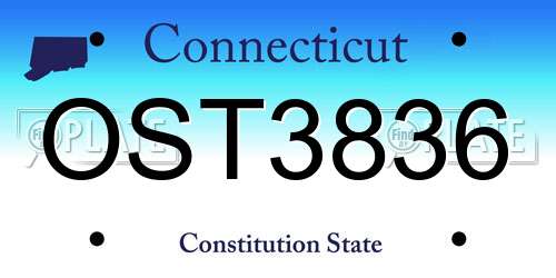 OST3836 Connecticut License Plate