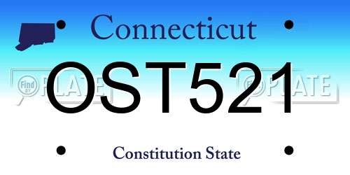 OST521 Connecticut License Plate