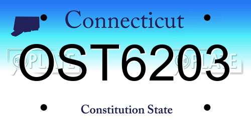 OST6203 Connecticut License Plate