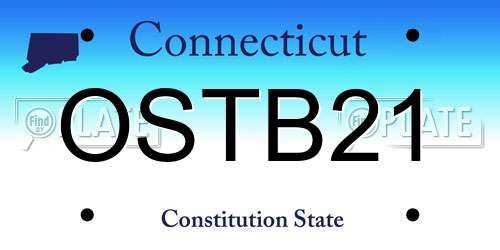 OSTB21 Connecticut License Plate