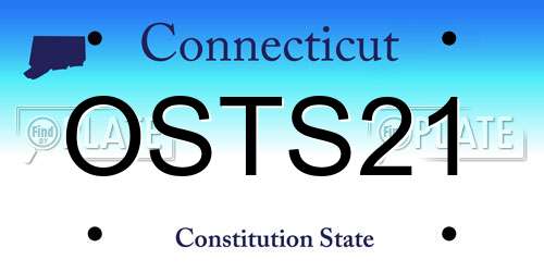 OSTS21 Connecticut License Plate