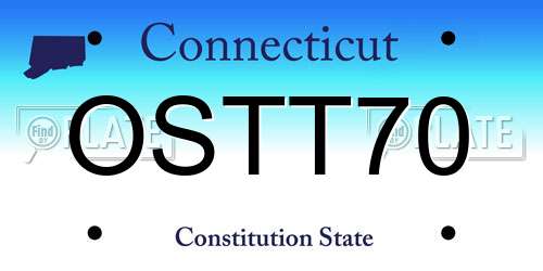 OSTT70 Connecticut License Plate