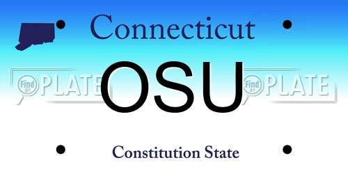 OSU Connecticut License Plate