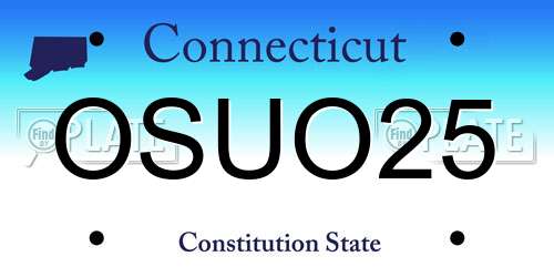 OSUO25 Connecticut License Plate