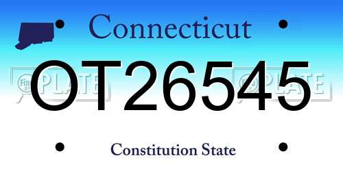 OT26545 Connecticut License Plate