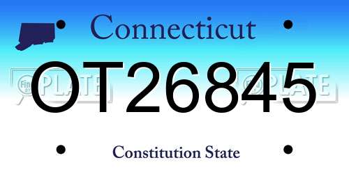 OT26845 Connecticut License Plate