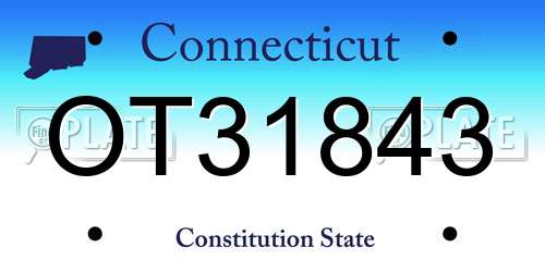OT31843 Connecticut License Plate