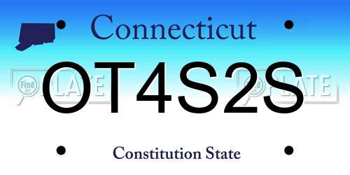 OT4S2S Connecticut License Plate