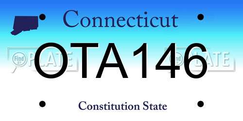 OTA146 Connecticut License Plate